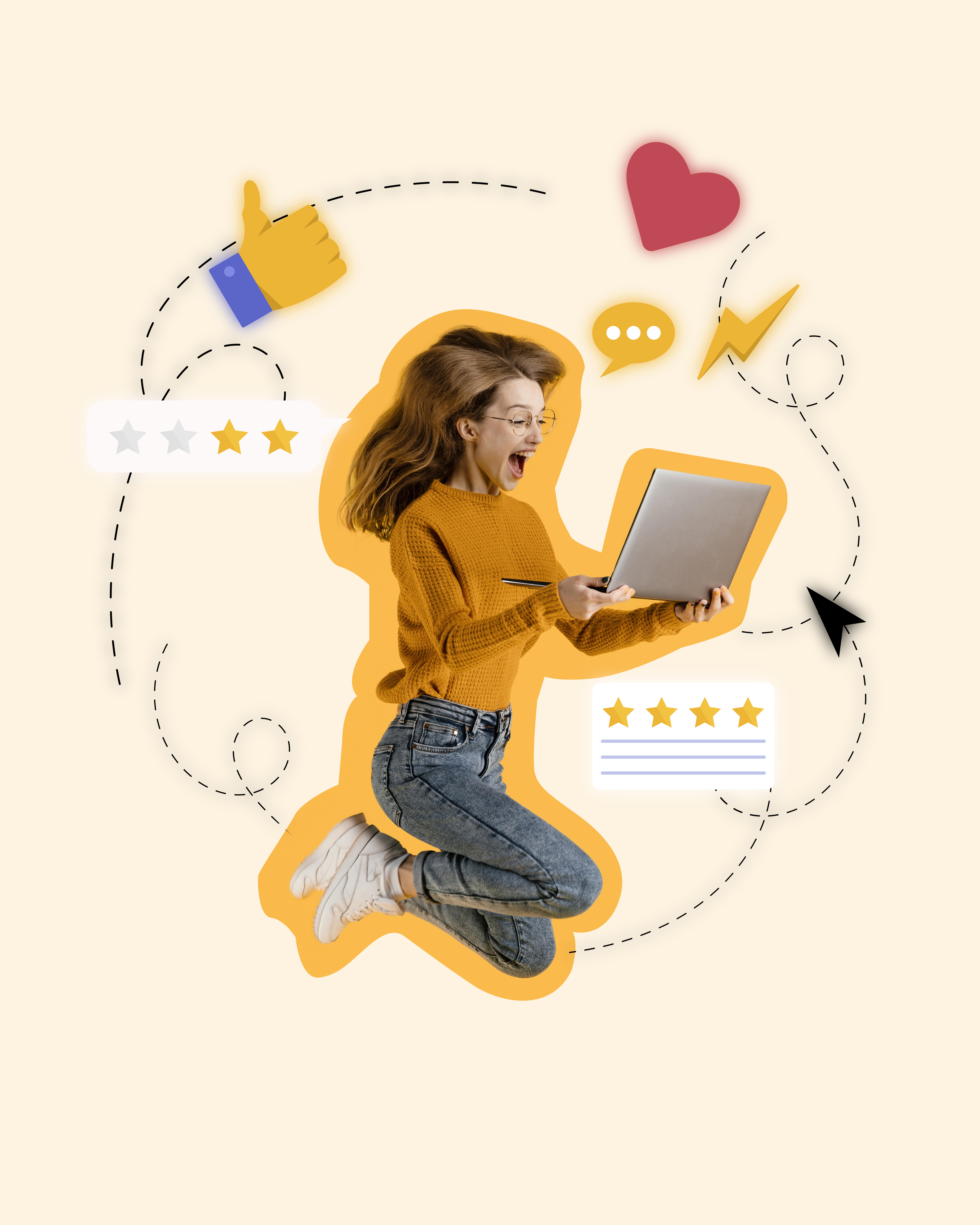 customer experience creative collage Social Media Marketing